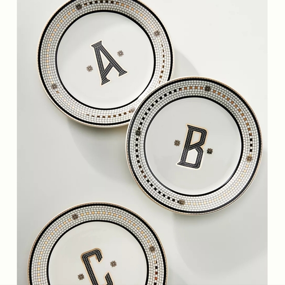 Anthropologie Dining Anthropologie Bistro Tile Monogram Dessert